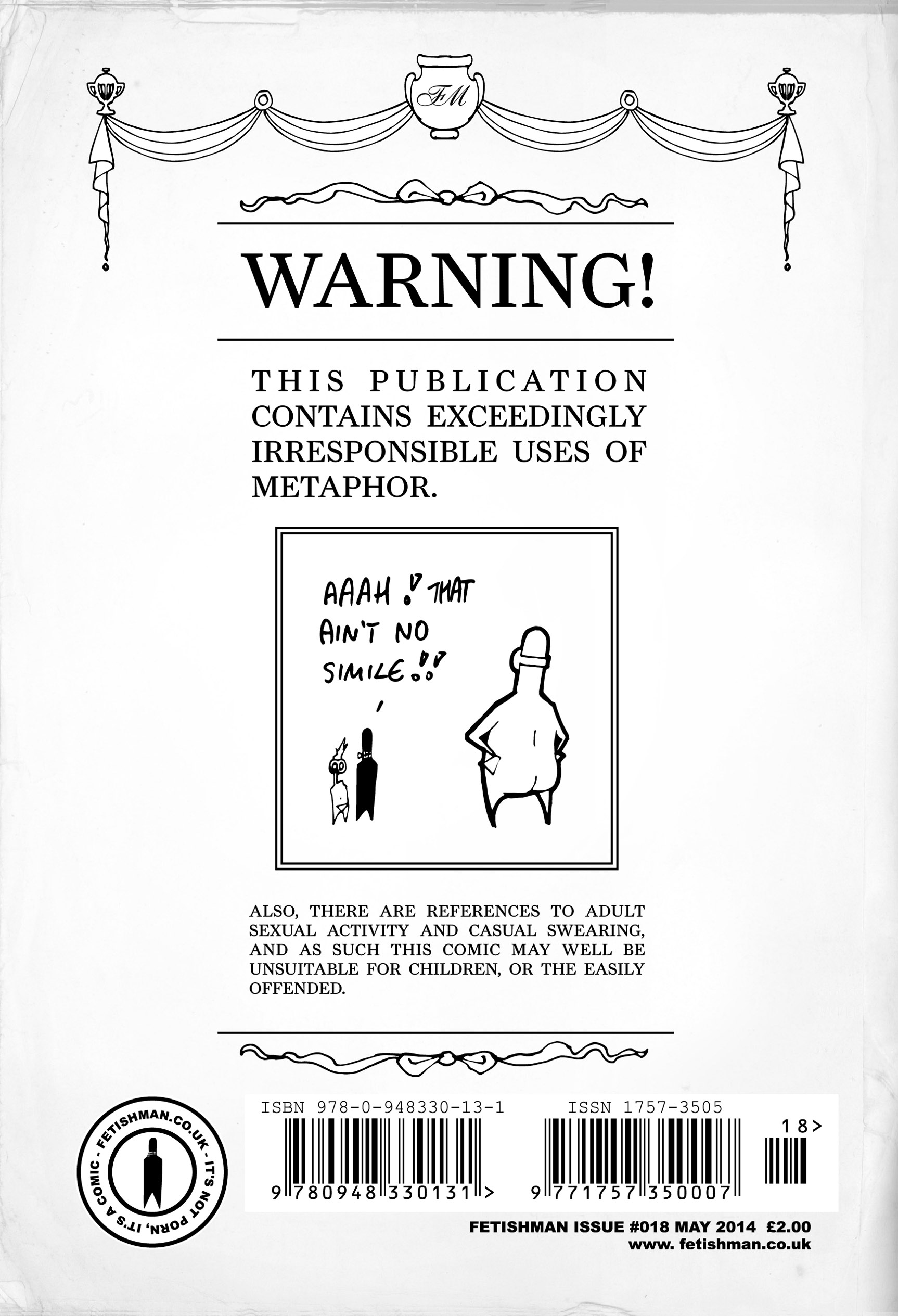 Fetishman #18 – Back Cover